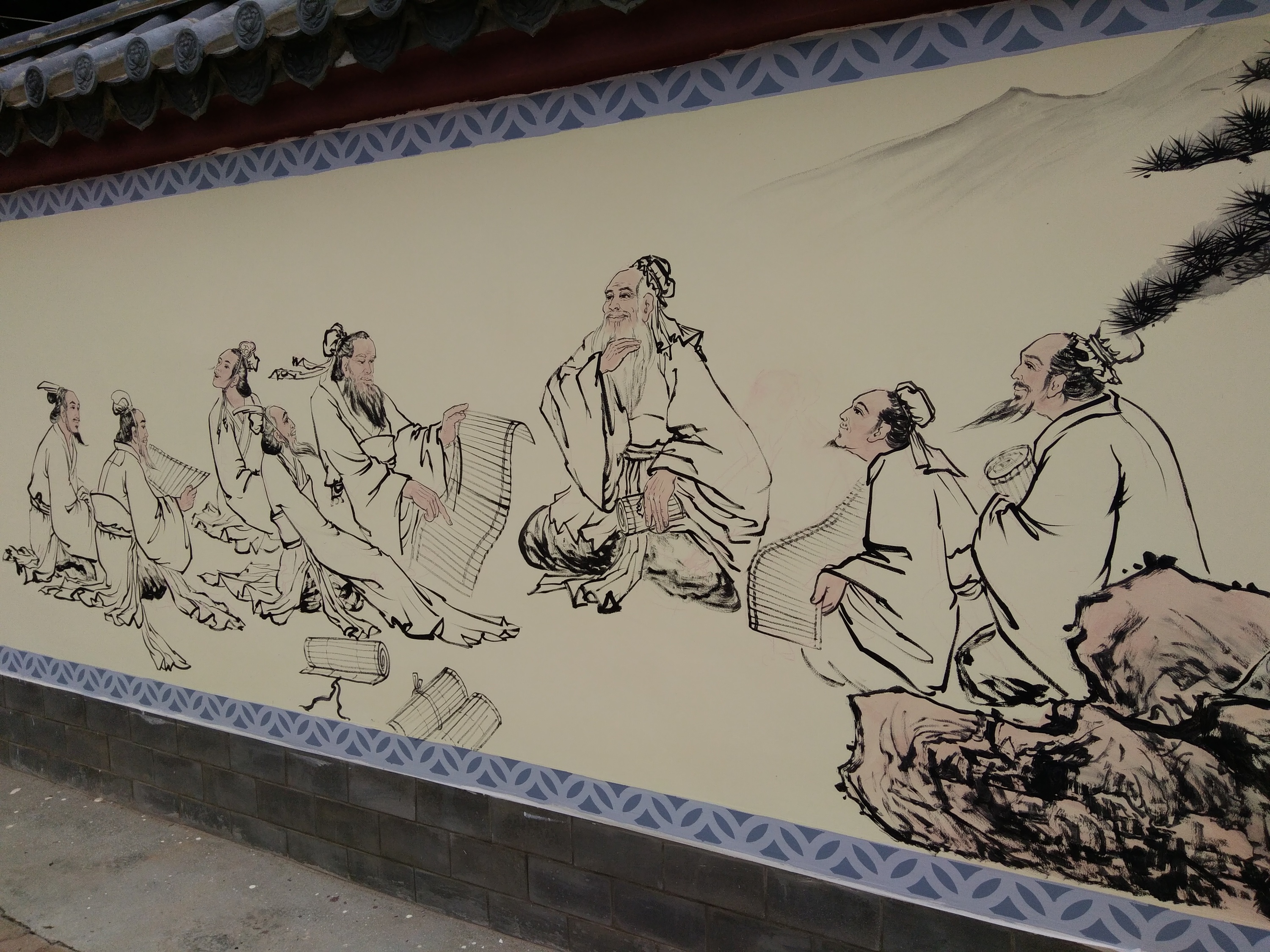 云南玉溪峨山大龙潭小学校园文化墙体彩绘