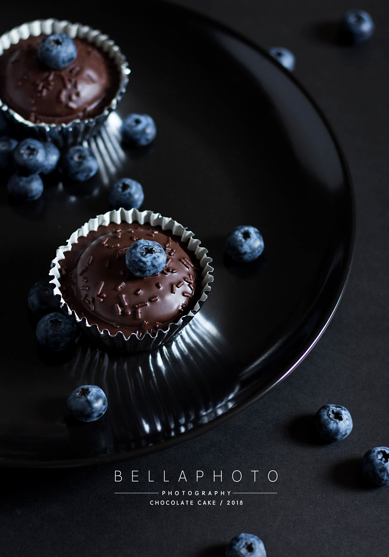 美味的蓝莓巧克力