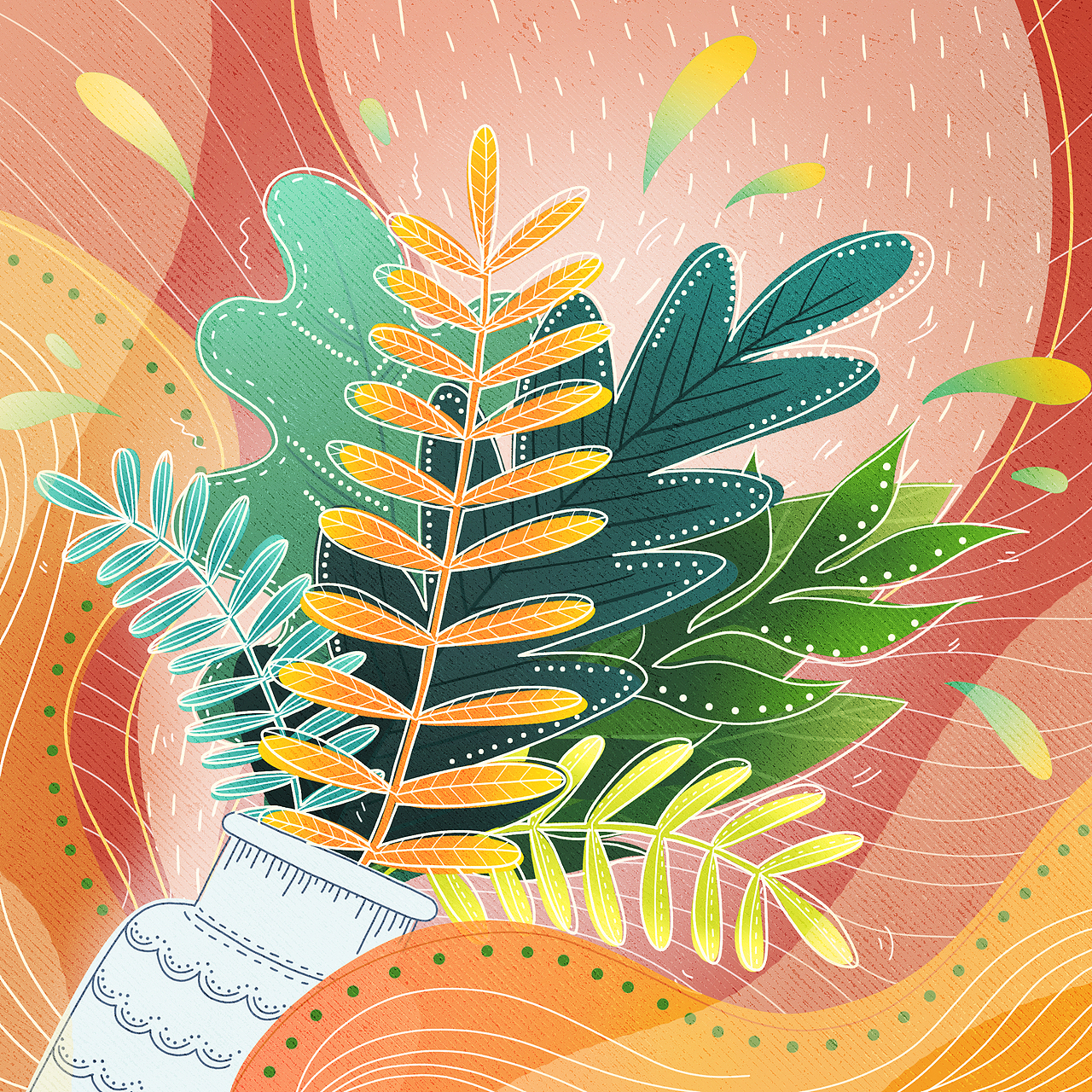 万物生长（图ZMTY0Njg1MDE2） - 商业插画 - 站酷设计师饿晕的小女警原创素材 - 站酷ZCOOL