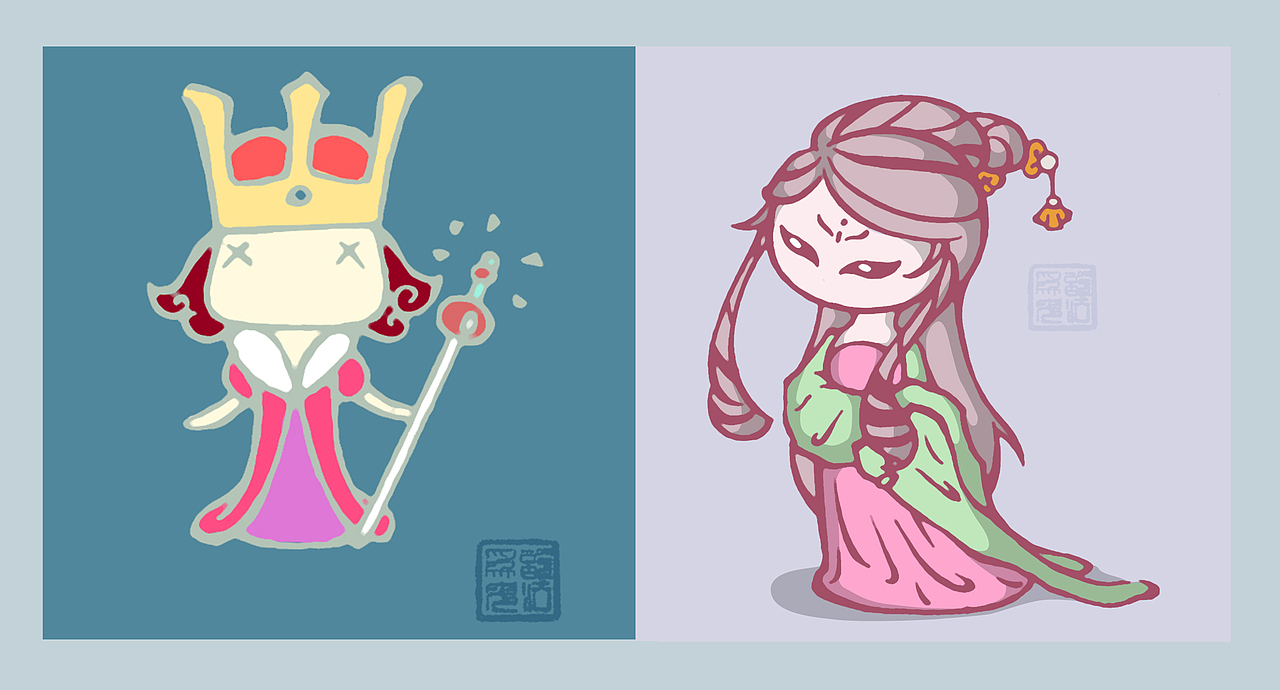 呆呆的国王,以及之后的姑凉有一个系列的图,下次再慢慢做粗来