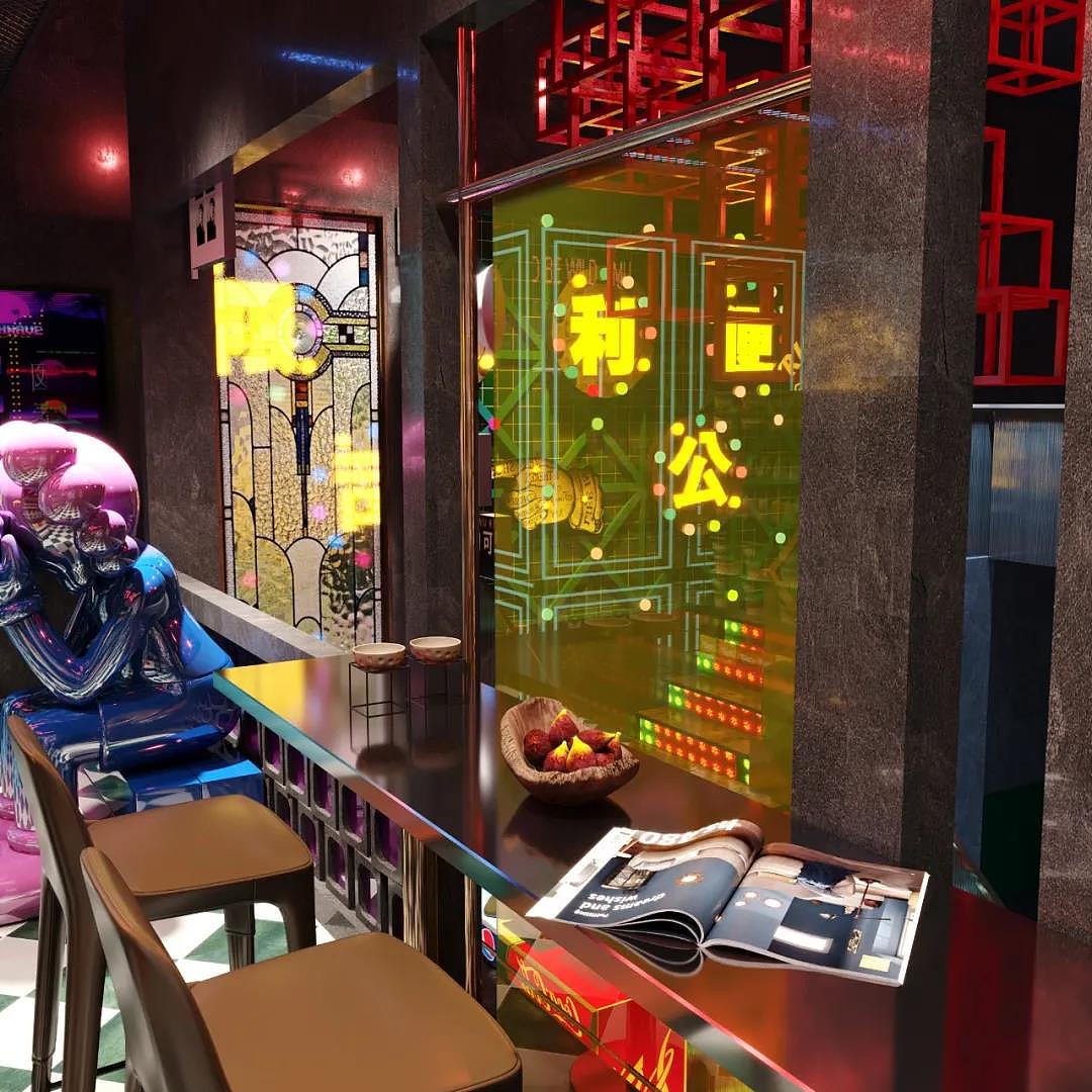 麻吉设计|赛博朋克——便利店效果图（图ZMjM4NjUwNjIw） - 家装设计 - 站酷设计师麻吉空间设计原创素材 - 站酷ZCOOL