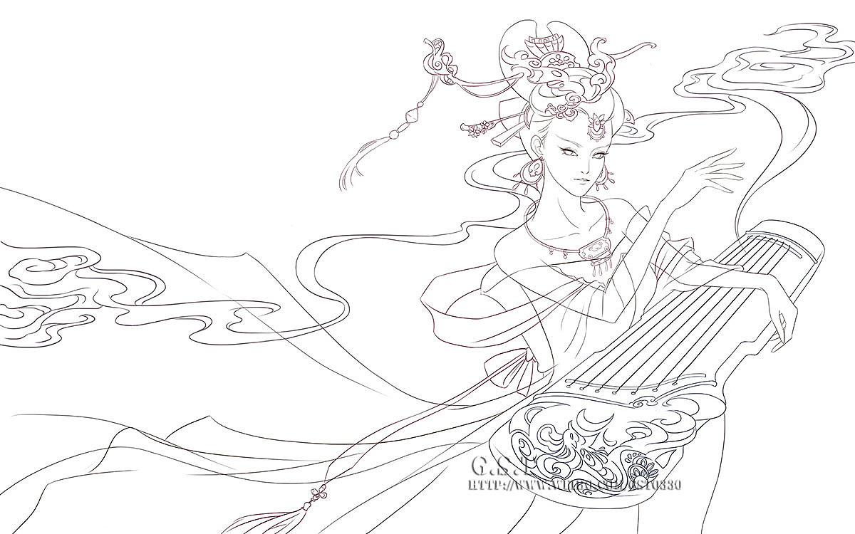 古琴古风美人《入琴阙》