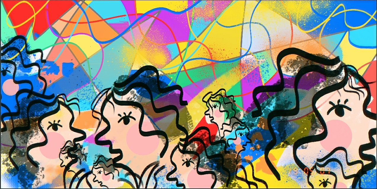 黑白➕彩色装饰画