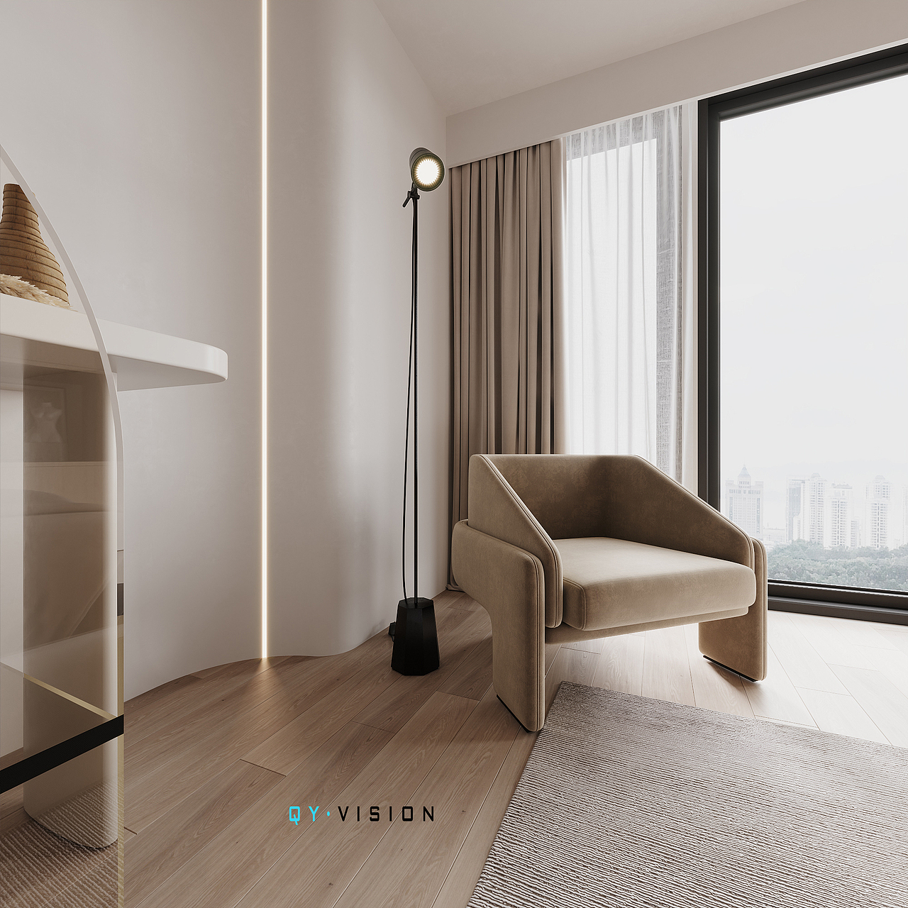 奶油诧寂风loft公寓