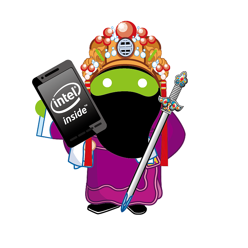 intel安卓小人创意扑克人物设计上