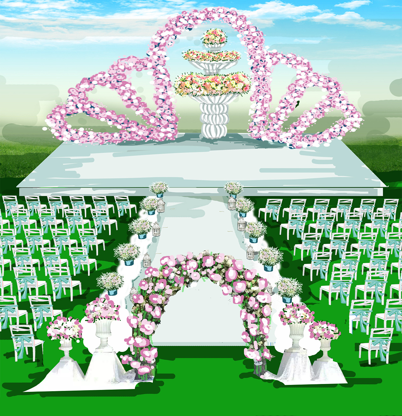 婚礼人型迎宾牌设计图__动漫人物_动漫动画_设计图库_昵图网nipic.com