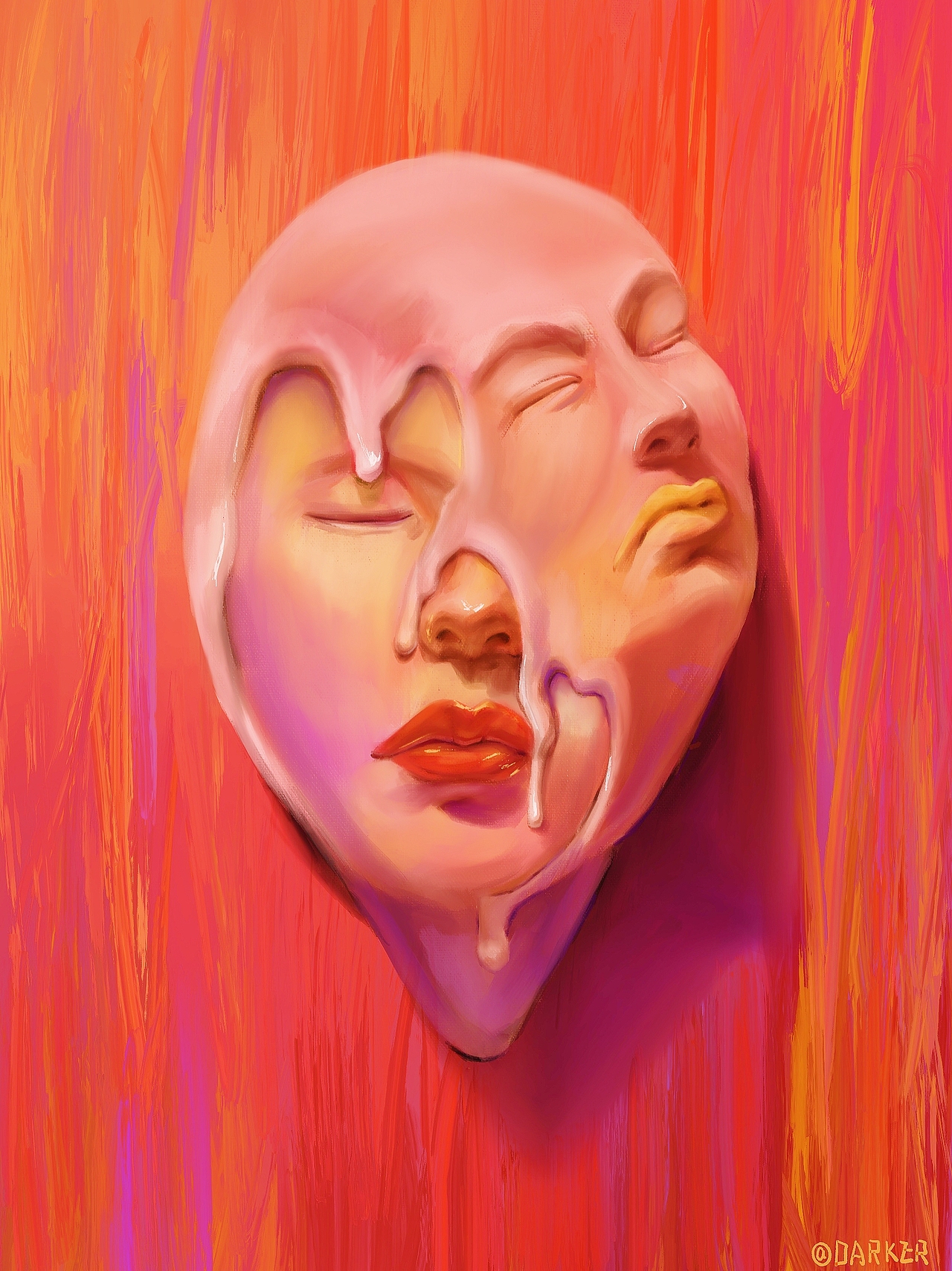 艺术画|《碰撞》|纯艺术|绘画|囧囧的darker_原创作品-站酷zcool