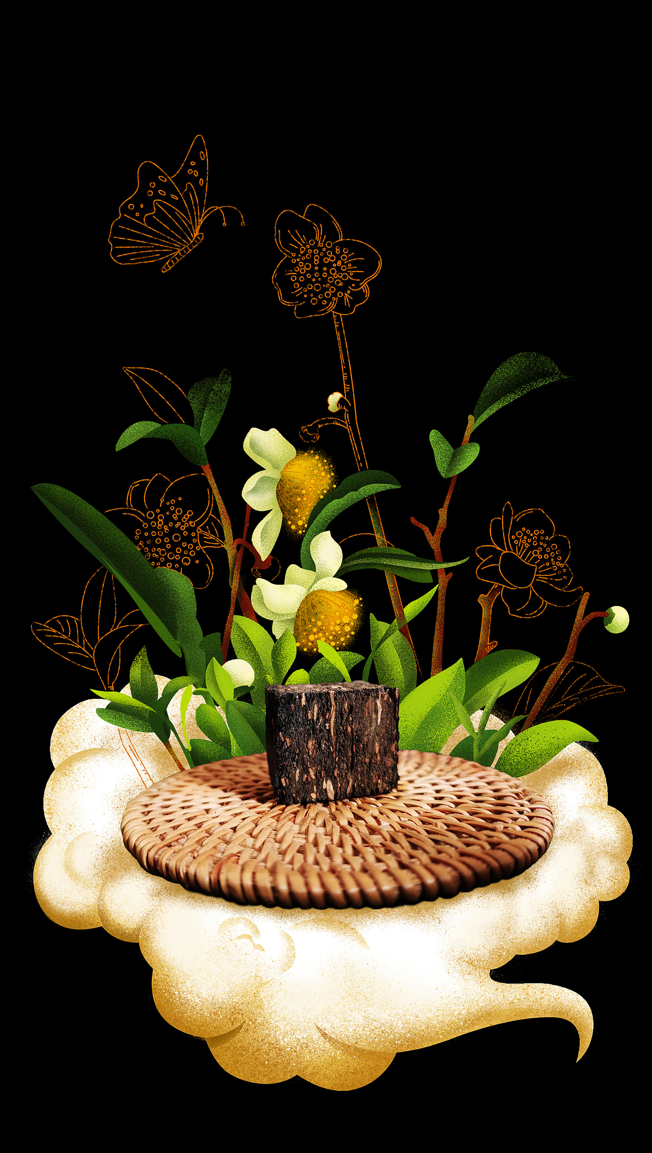 《小时候月饼》插画和产品照