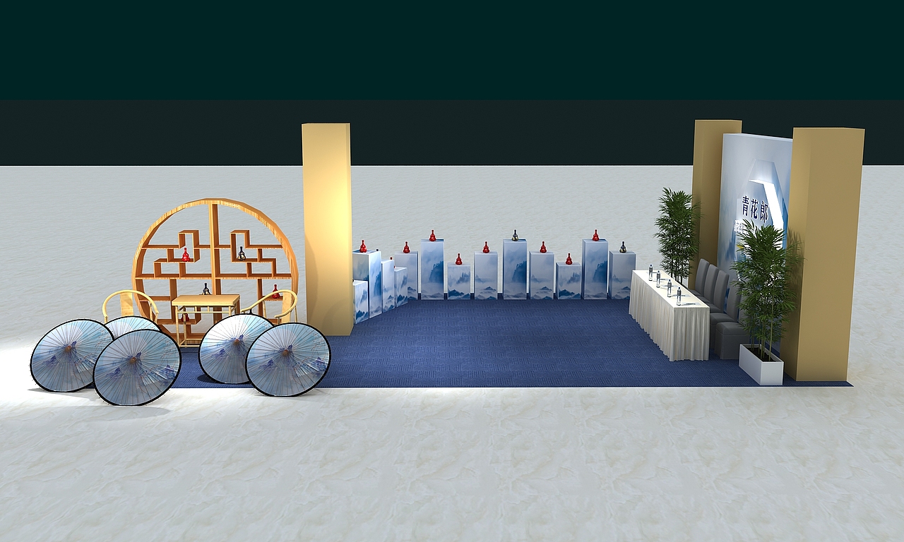 郎酒发布会设计3D效果图（图ZMTc1MjE0NDYw） - 场景 - 站酷设计师3D设计师NG男原创素材 - 站酷ZCOOL