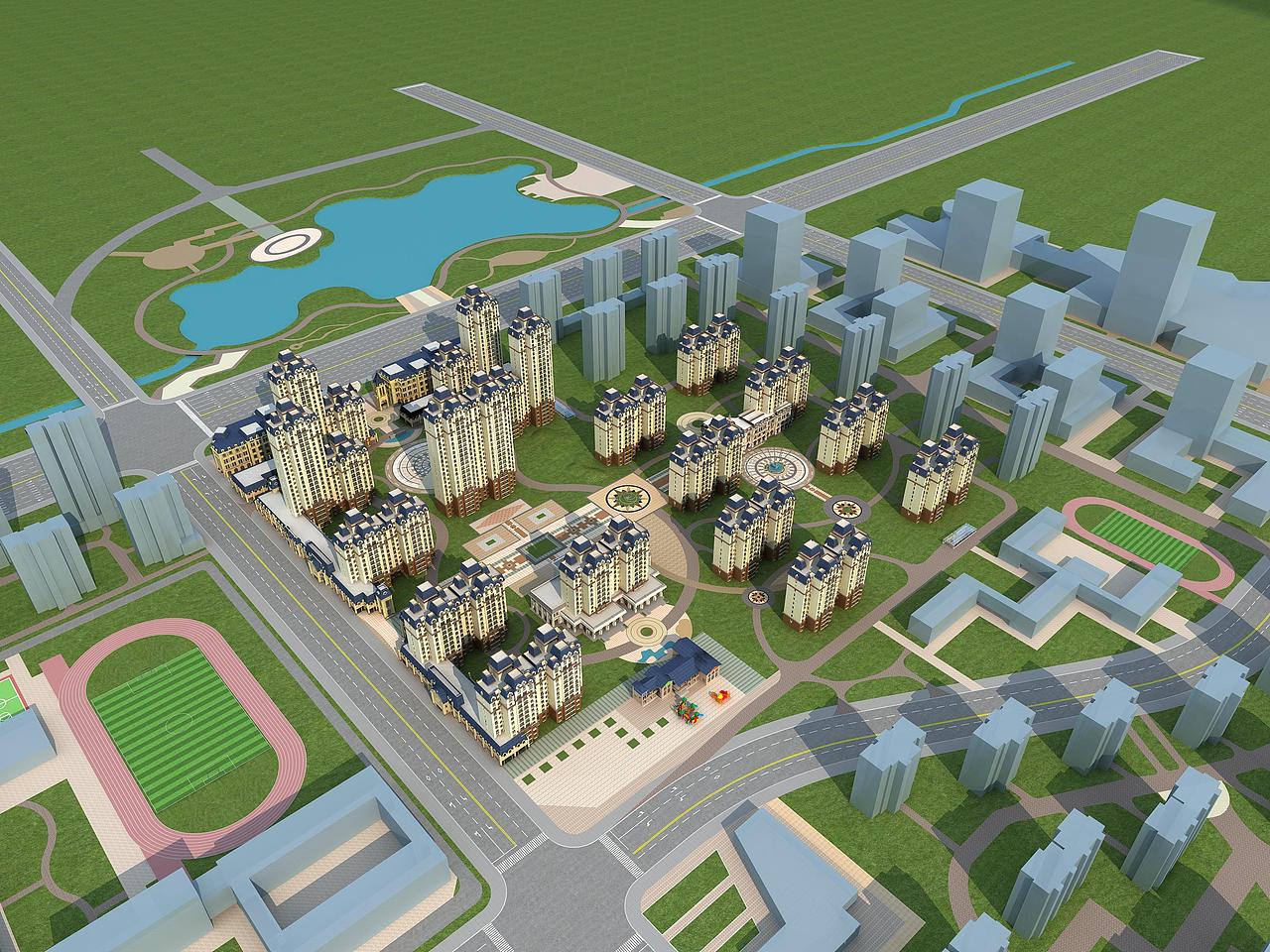 金昌某小区建筑效果图设计（图ZNDY0MDU3NTY=） - 建筑设计 - 站酷设计师设计师董帅原创素材 - 站酷ZCOOL