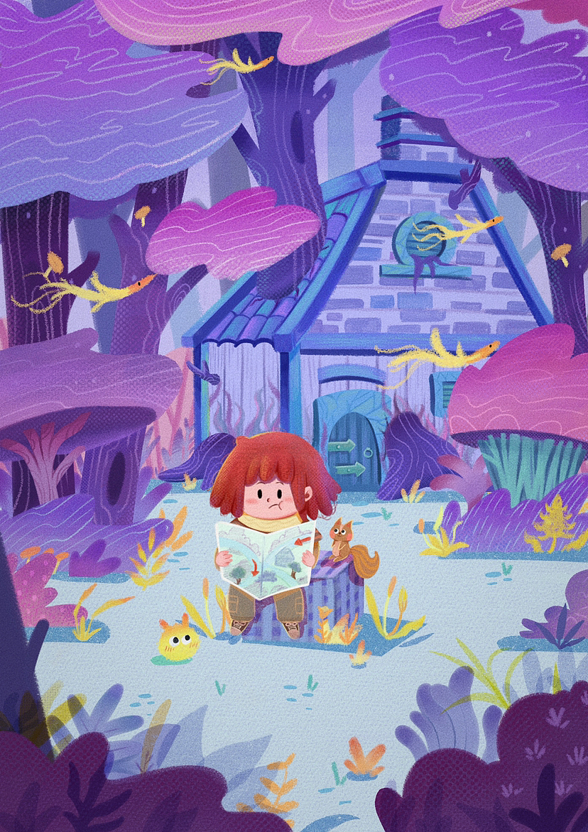 插画习作｜迷途中的我，却不孤单（图ZMzIyODExOTI4） - 儿童插画 - 站酷设计师朱小骞art原创素材 - 站酷ZCOOL