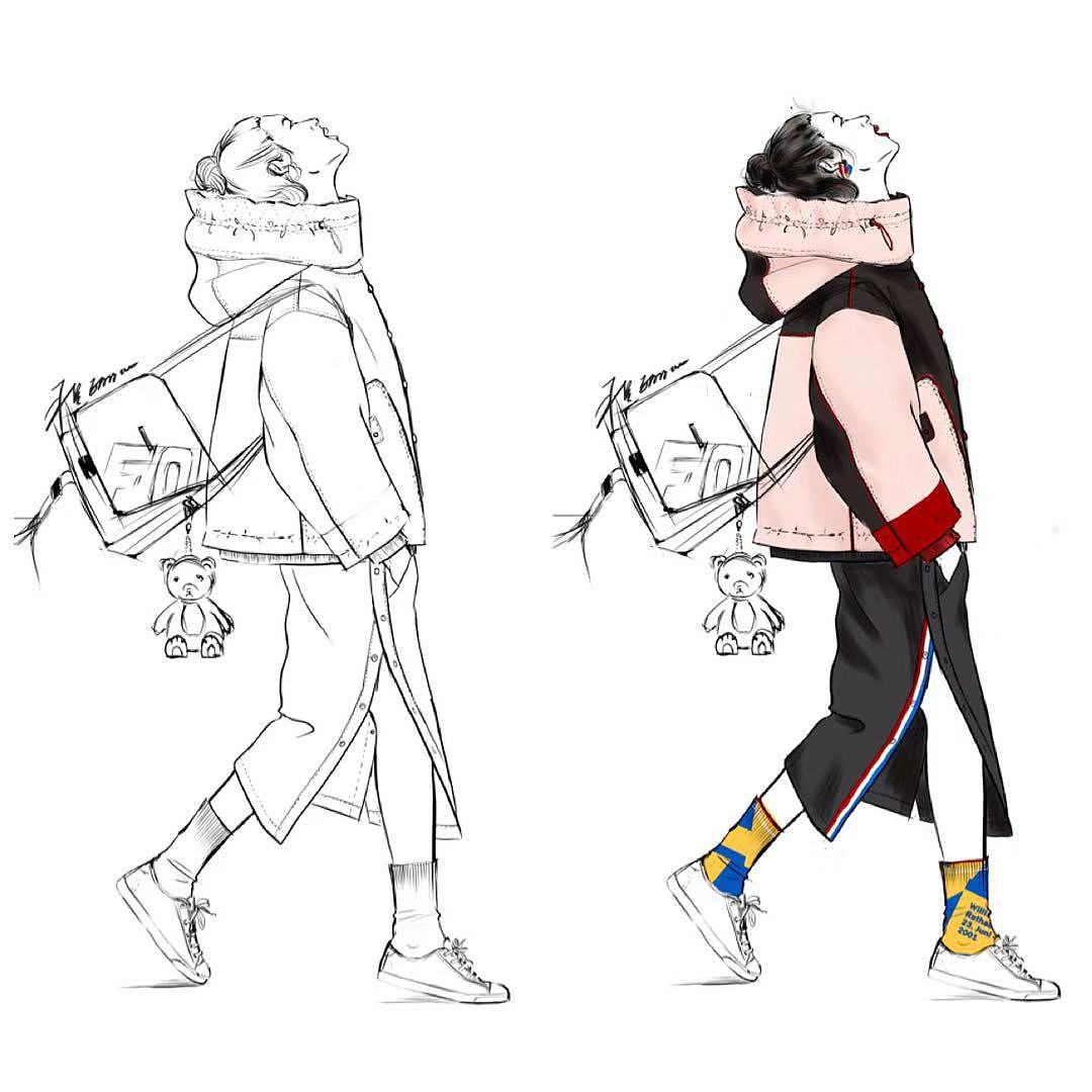 手绘（图ZMTM0NzQxMTAw） - 休闲/流行服饰 - 站酷设计师MONO2020原创素材 - 站酷ZCOOL