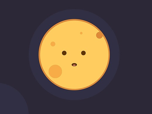 ps—绘制卡通月亮