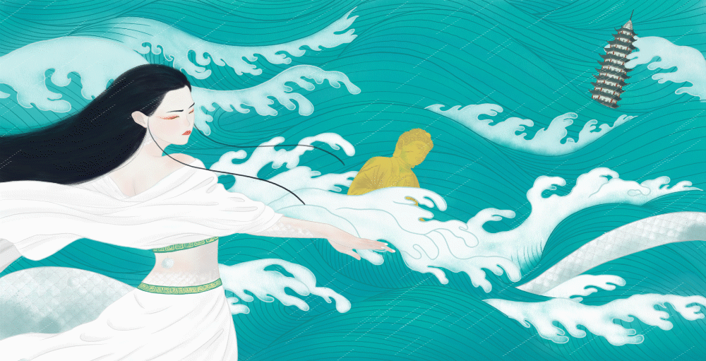 《中国神怪》系列插画作品——白蛇（图ZNzk5MjUyNzI=） - 概念设定 - 站酷设计师彬泽原创素材 - 站酷ZCOOL
