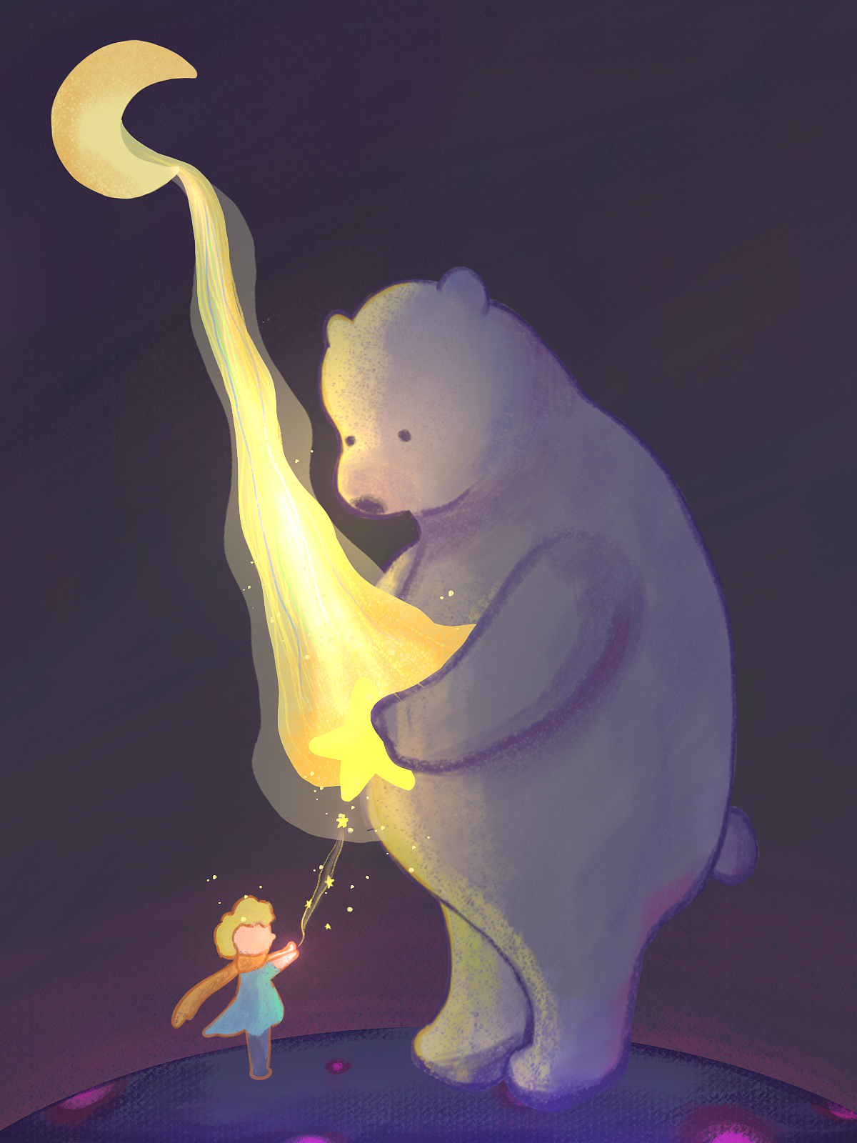 🌙月亮和屁屁熊的魔法秀✨✨