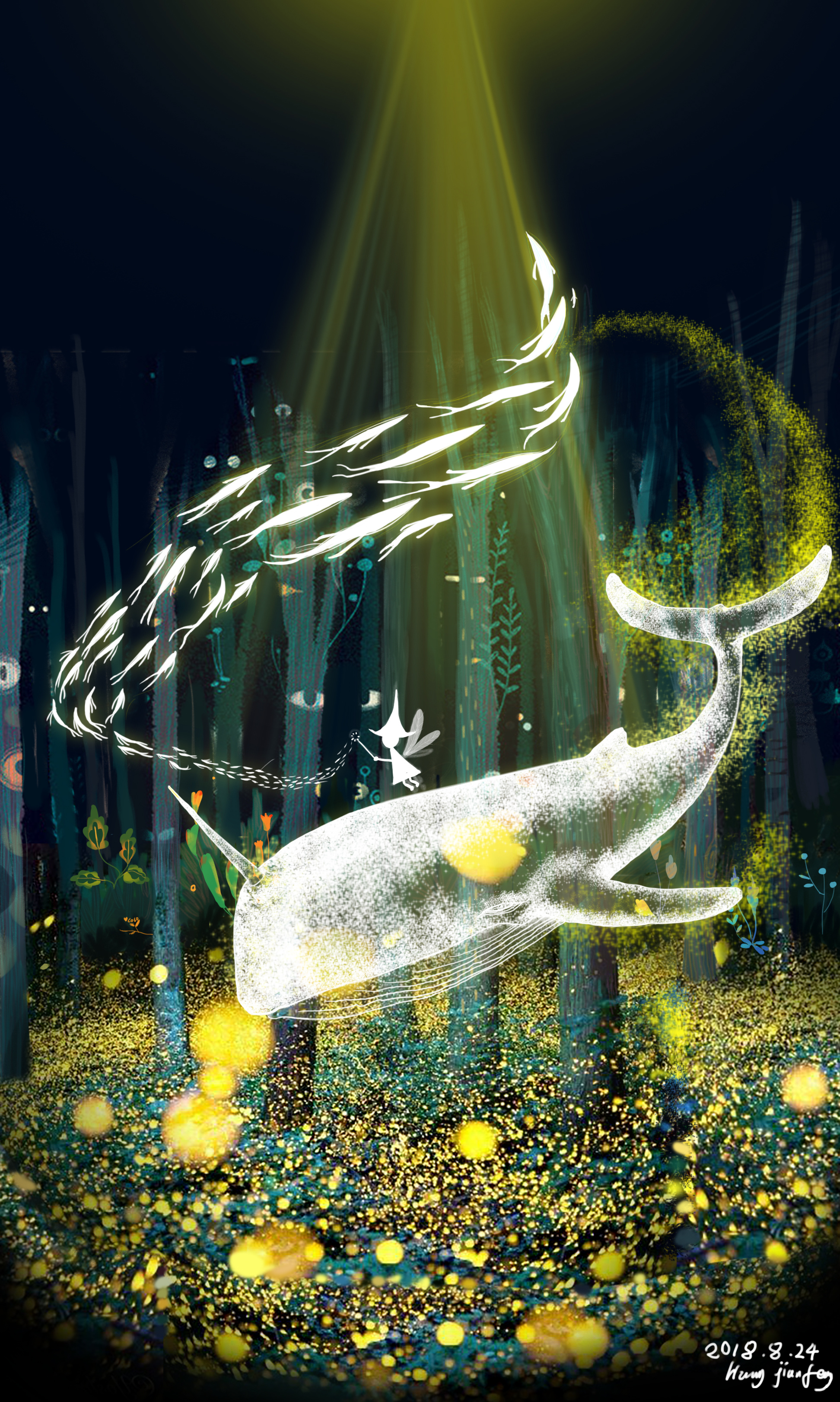 夜晚的森林|插画|插画习作|正宗大便 - 原创作品 - 站酷 (zcool)