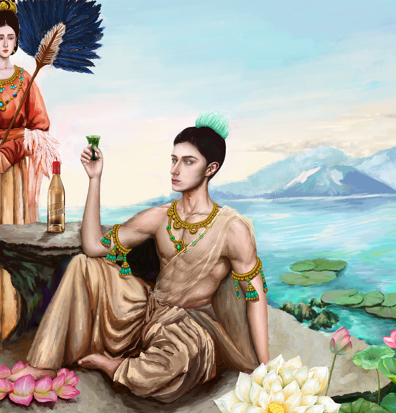 侍酒图（图ZMjU0NzAzODAw） - 海报 - 站酷设计师一云月原创素材 - 站酷ZCOOL