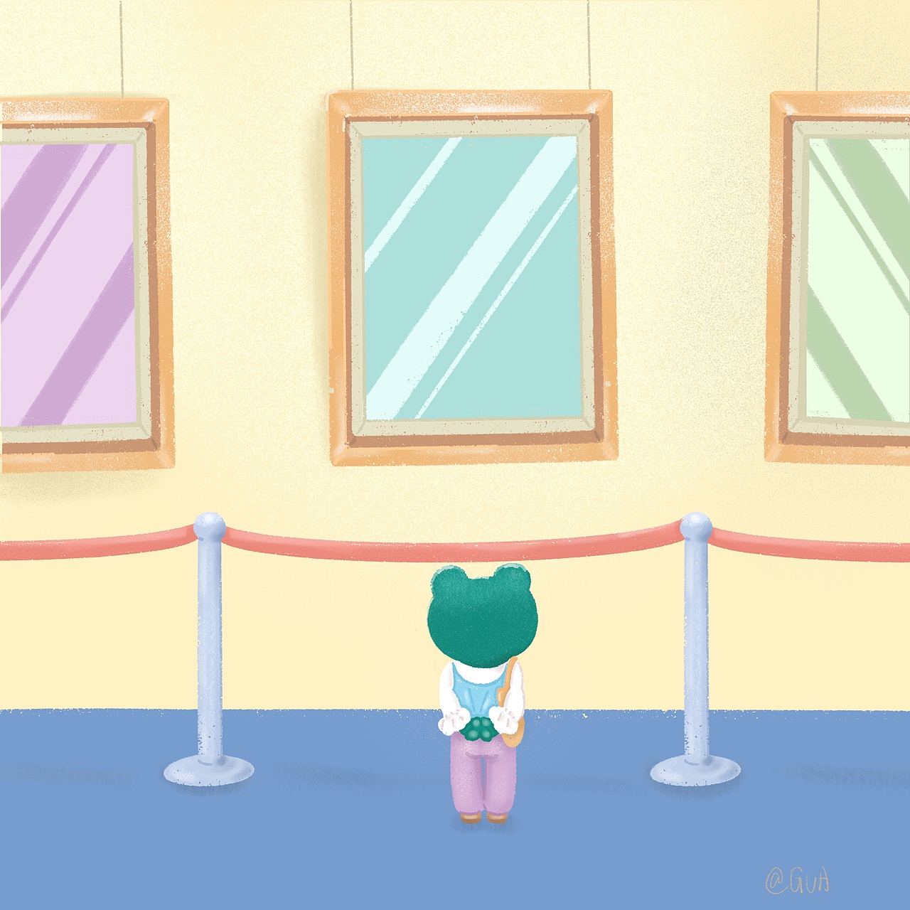 原创ip插画，一只呱的快乐时间