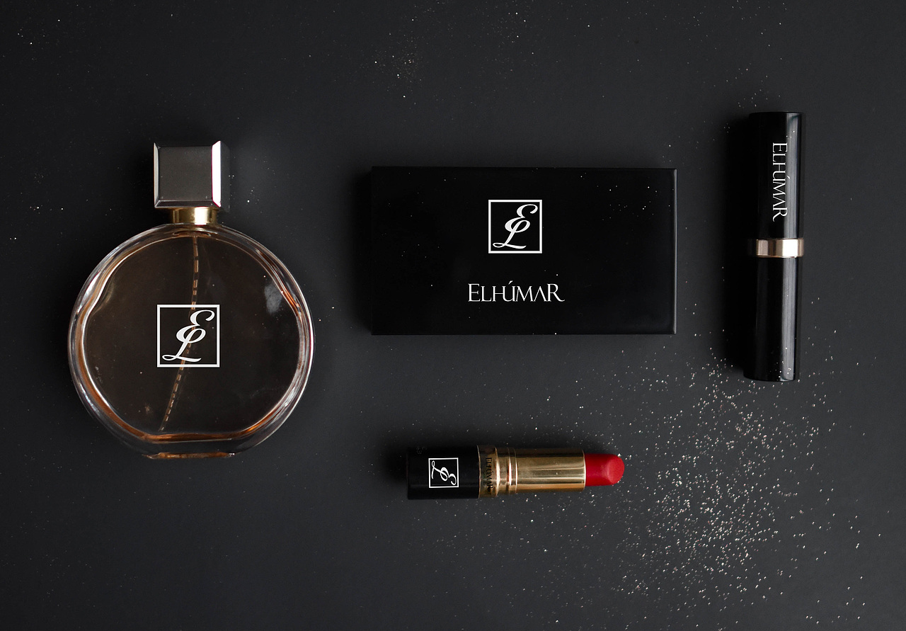 Elhumar化妆品系列logo设计及效果图