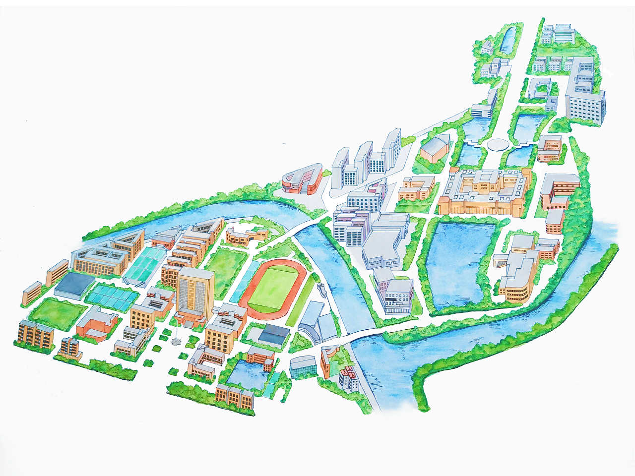 五邑大学平面图图片