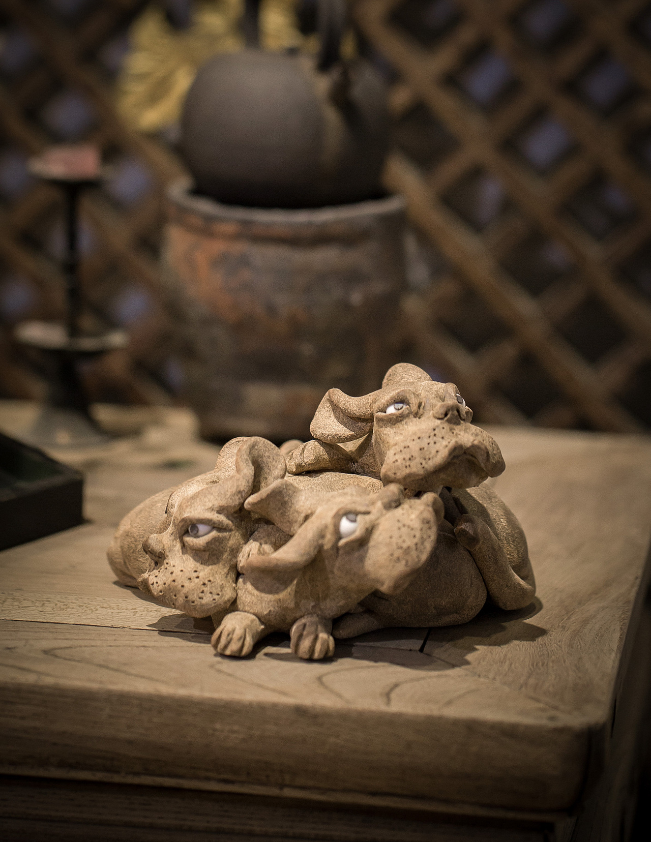 器十二 景德镇捏雕 十二生肖 狗 茶宠摆件