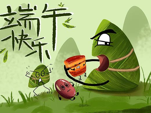 端午插畫（個人主頁-ZNDU3NzU1MDg=） - 商業(yè)插畫 - 站酷設(shè)計師姝碧原創(chuàng)素材 - 站酷ZCOOL