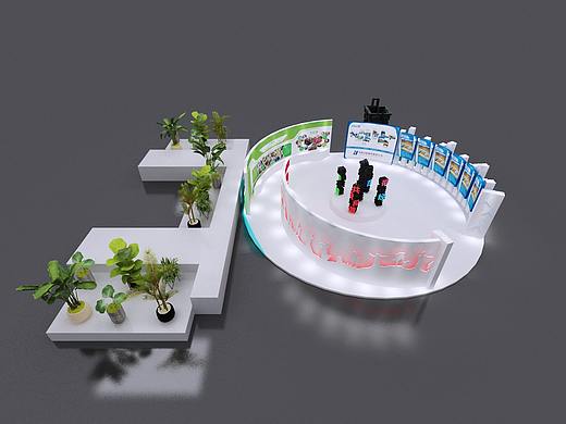 商业大厦中庭展览效果图设计