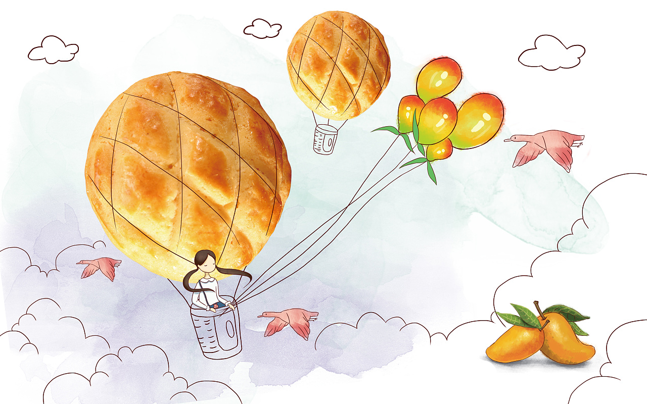 饼干类食品包装插画