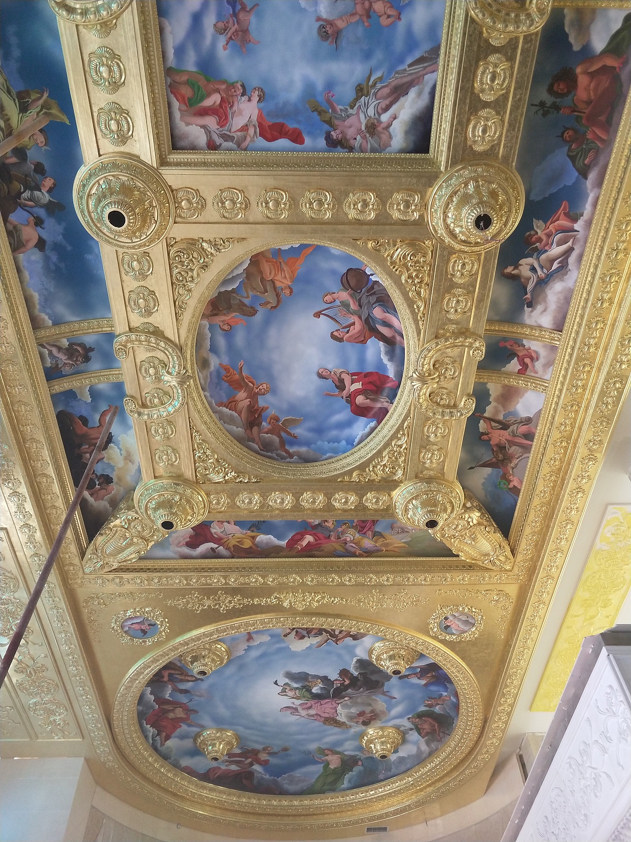 云南壁画天顶穹顶壁画墙绘手绘墙欧式油画