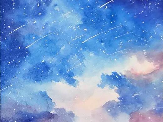 水彩画-星星星星