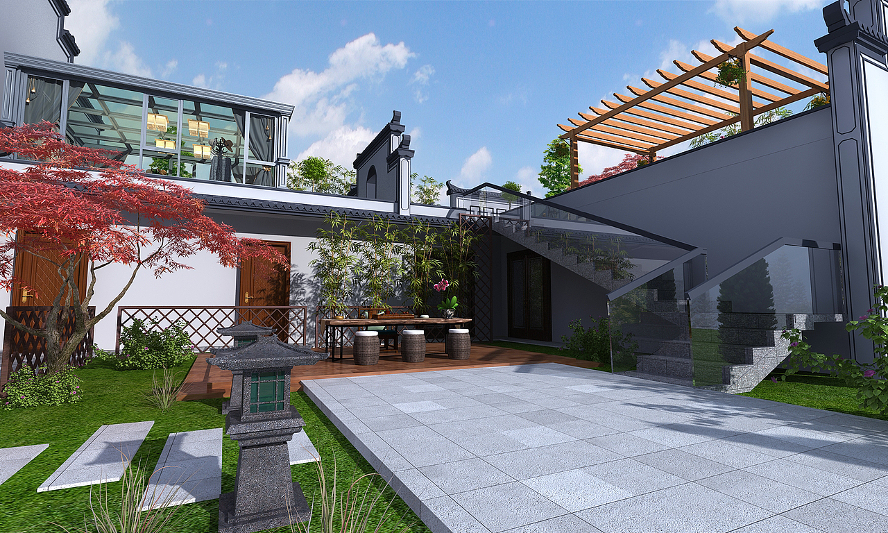 徽派建筑,庭院设计