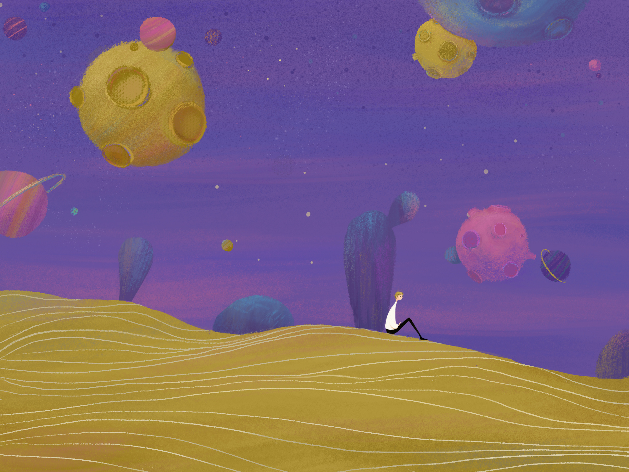 孤独星球系列|插画|儿童插画|王weiwei王 - 原创作品 - 站酷 (zcool)