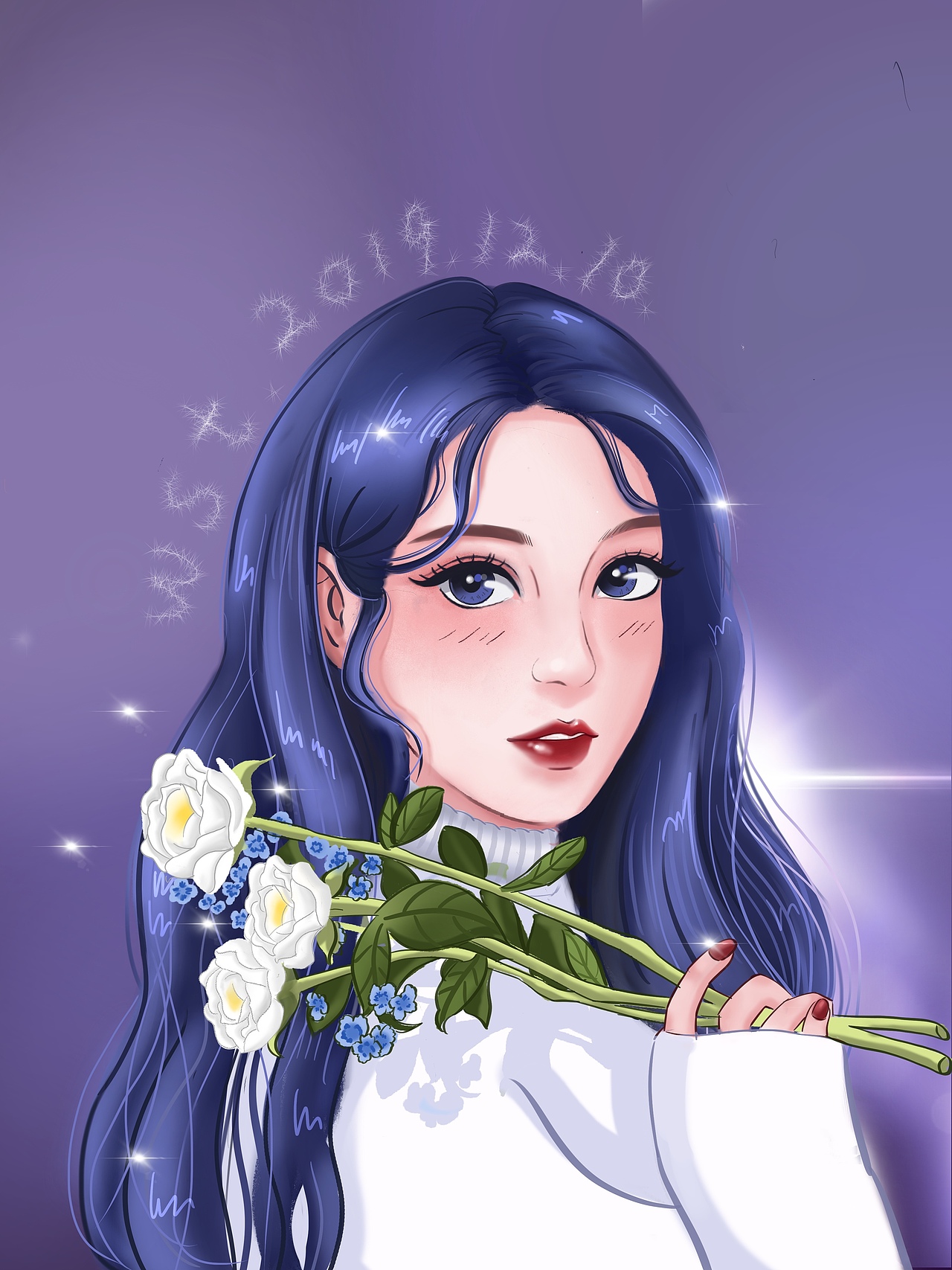 iu手绘头像2019年12月11日