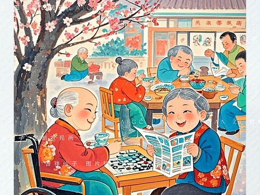養(yǎng)老院的生活（個(gè)人主頁-ZNzA5NjYzMDg=） - AI作品 - 站酷設(shè)計(jì)師吉祥仙子原創(chuàng)素材 - 站酷ZCOOL