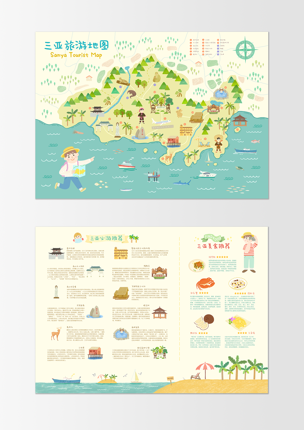 三亚旅游地图