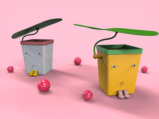 淋浴室垃圾桶——刑天打伞（个人主页-ZNDg3ODk5NjA=） - 生活用品 - 站酷设计师博小安原创素材 - 站酷ZCOOL