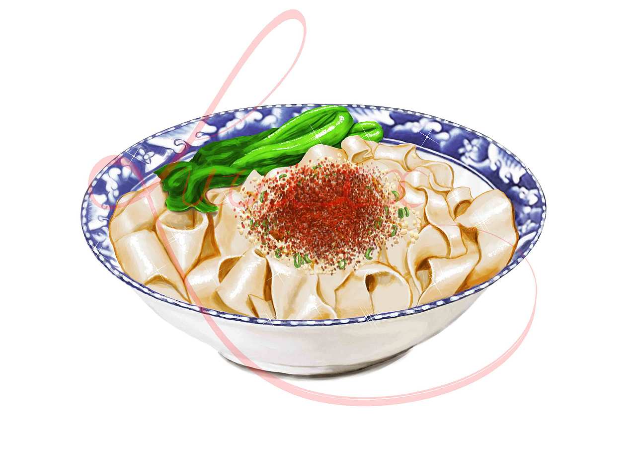 大碗宽面（图ZMTU4OTU5MjAw） - 商业插画 - 站酷设计师Luvxxx原创素材 - 站酷ZCOOL
