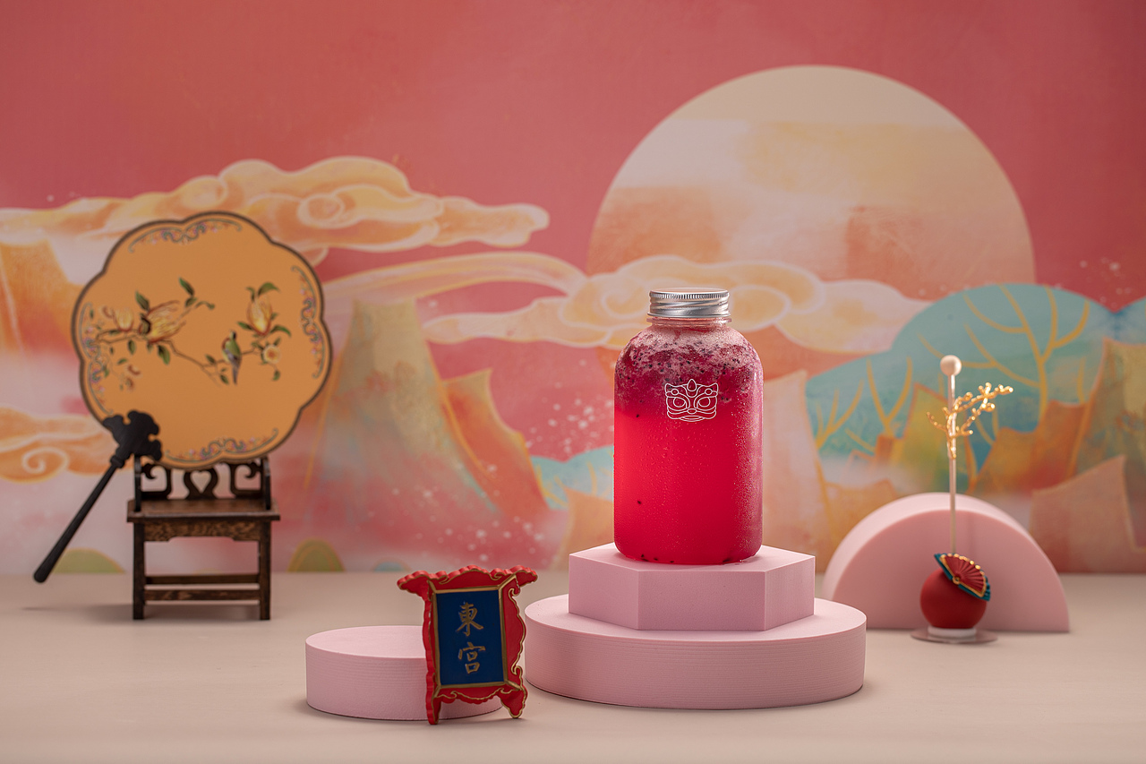 宫野奶茶——国潮茶饮 品牌视觉形象全案设计_腔调-站酷zcool