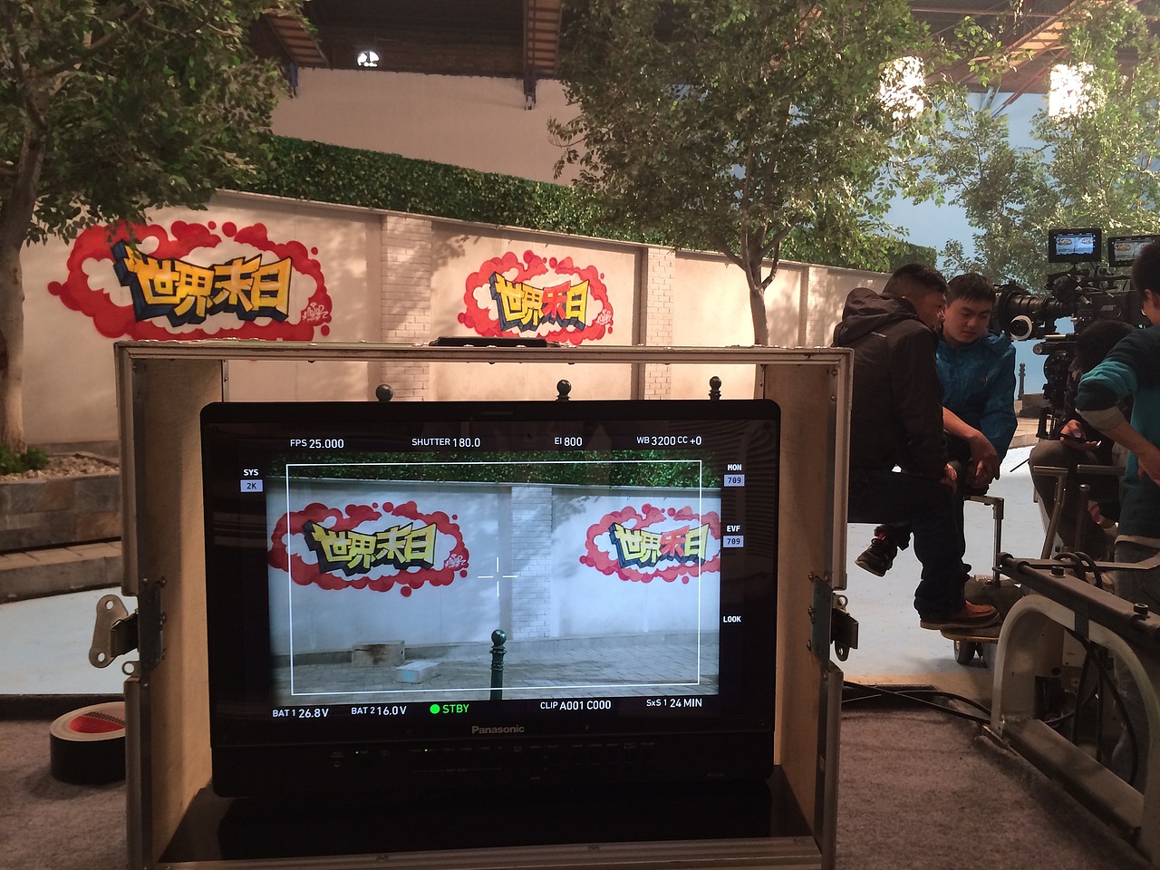 姚晨 代言奥妙广告涂鸦墙创作