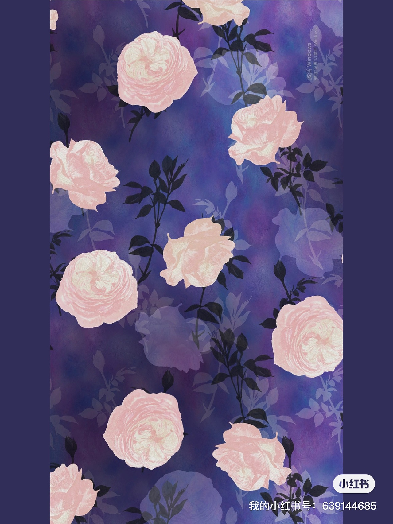 原创水彩手绘花型