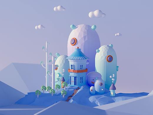 LOWPOLY-小城堡