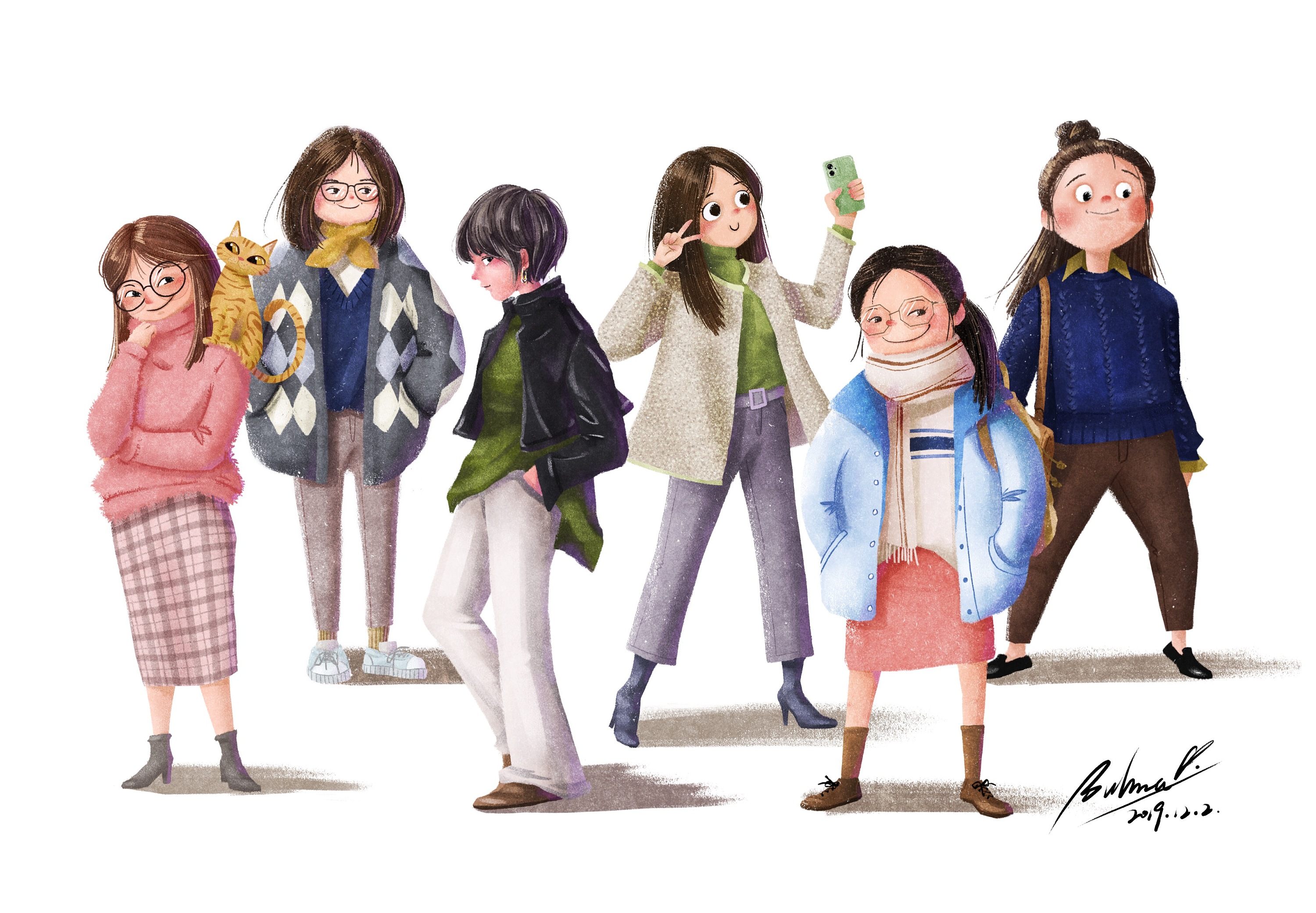 我和我的小伙伴们|插画|插画习作|bulma - 原创作品 - 站酷 (zcool)