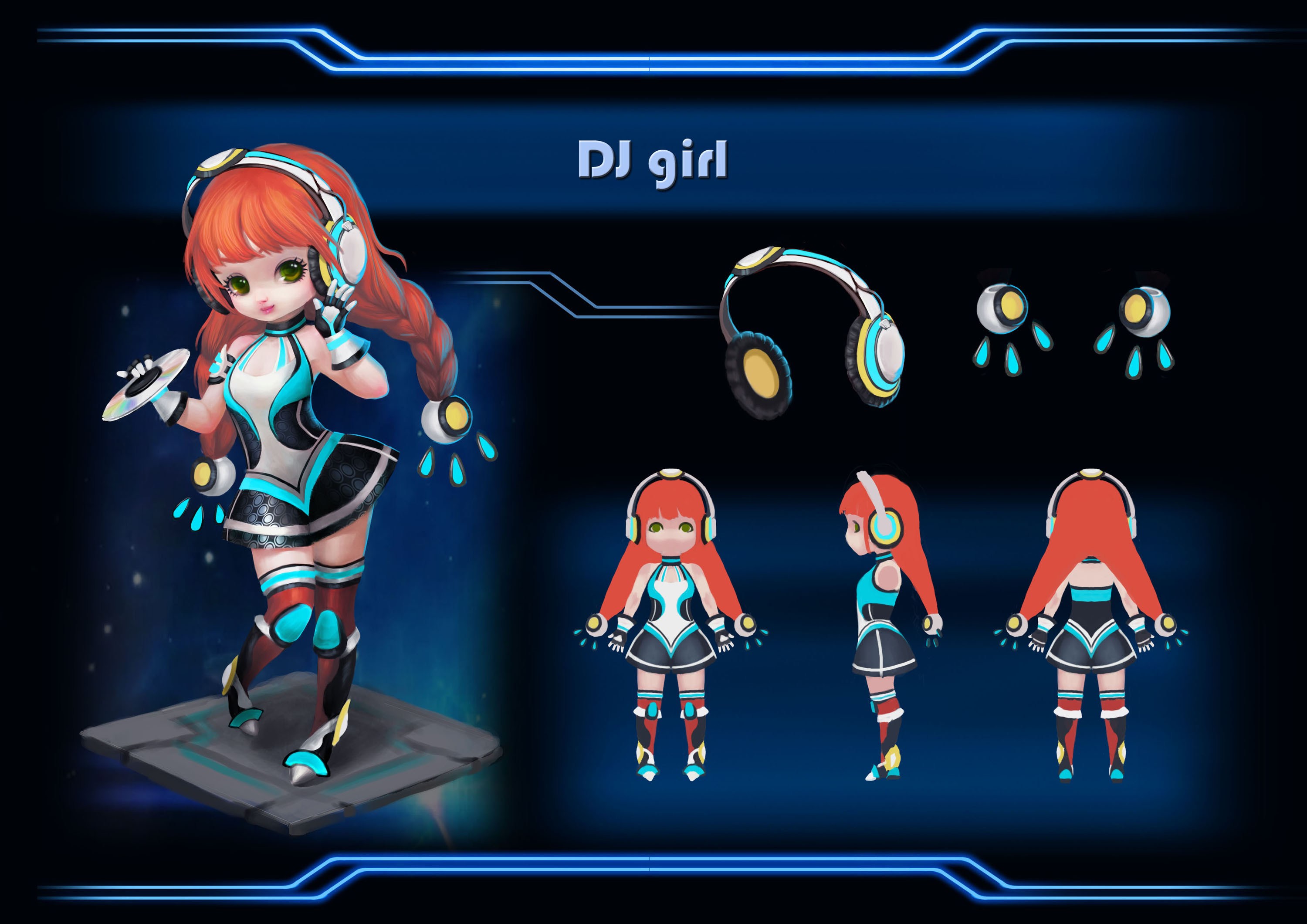 q版日韩3d角色概念设计|插画|游戏原画|圈圈同学 - 原创作品 - 站酷