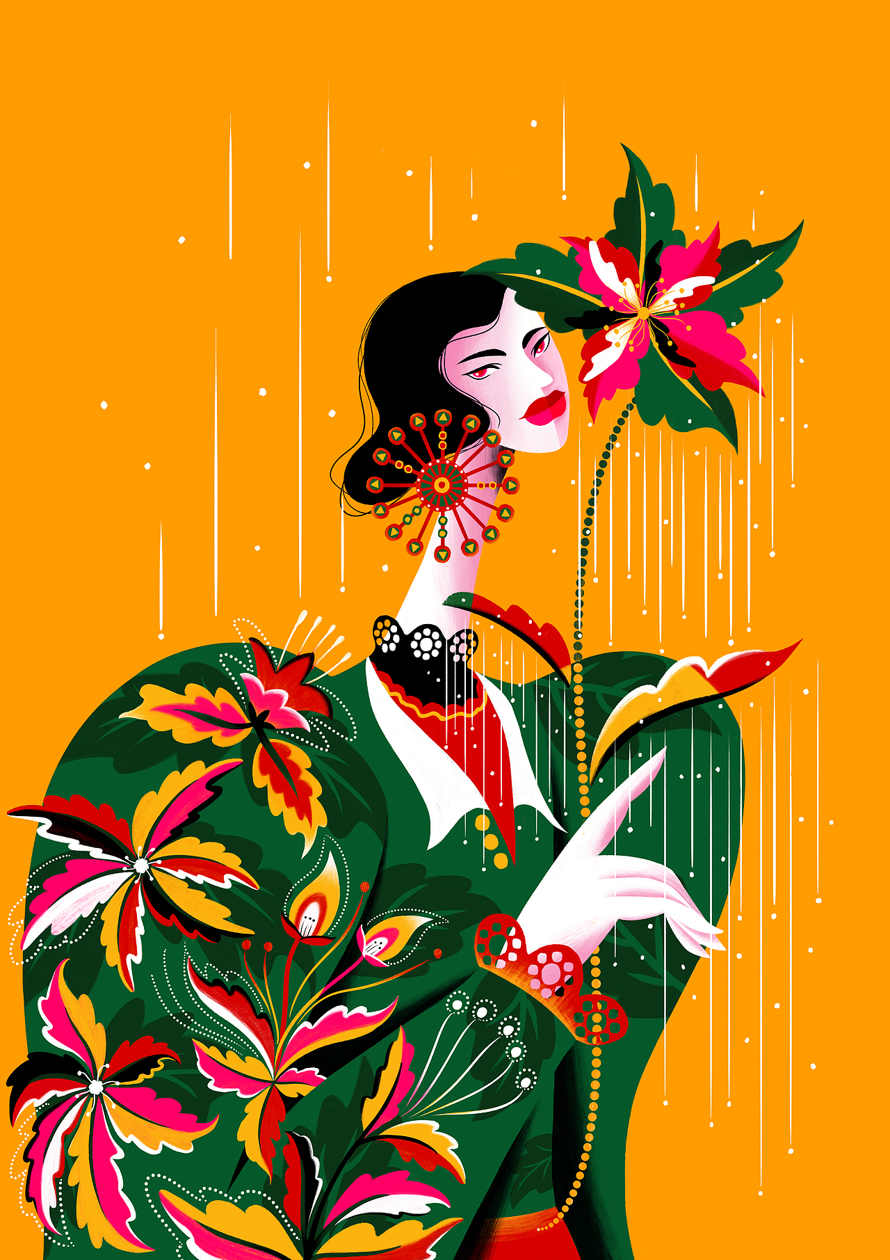 時尚人物插畫（圖ZMjYyMzYzNDY4） - 創(chuàng)作習(xí)作 - 站酷設(shè)計師有貓檸原創(chuàng)素材 - 站酷ZCOOL