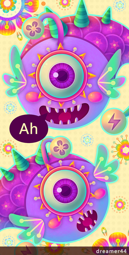 大眼仔和花|插画|涂鸦/潮流|dreamer44 - 原创作品 - 站酷 (zcool)