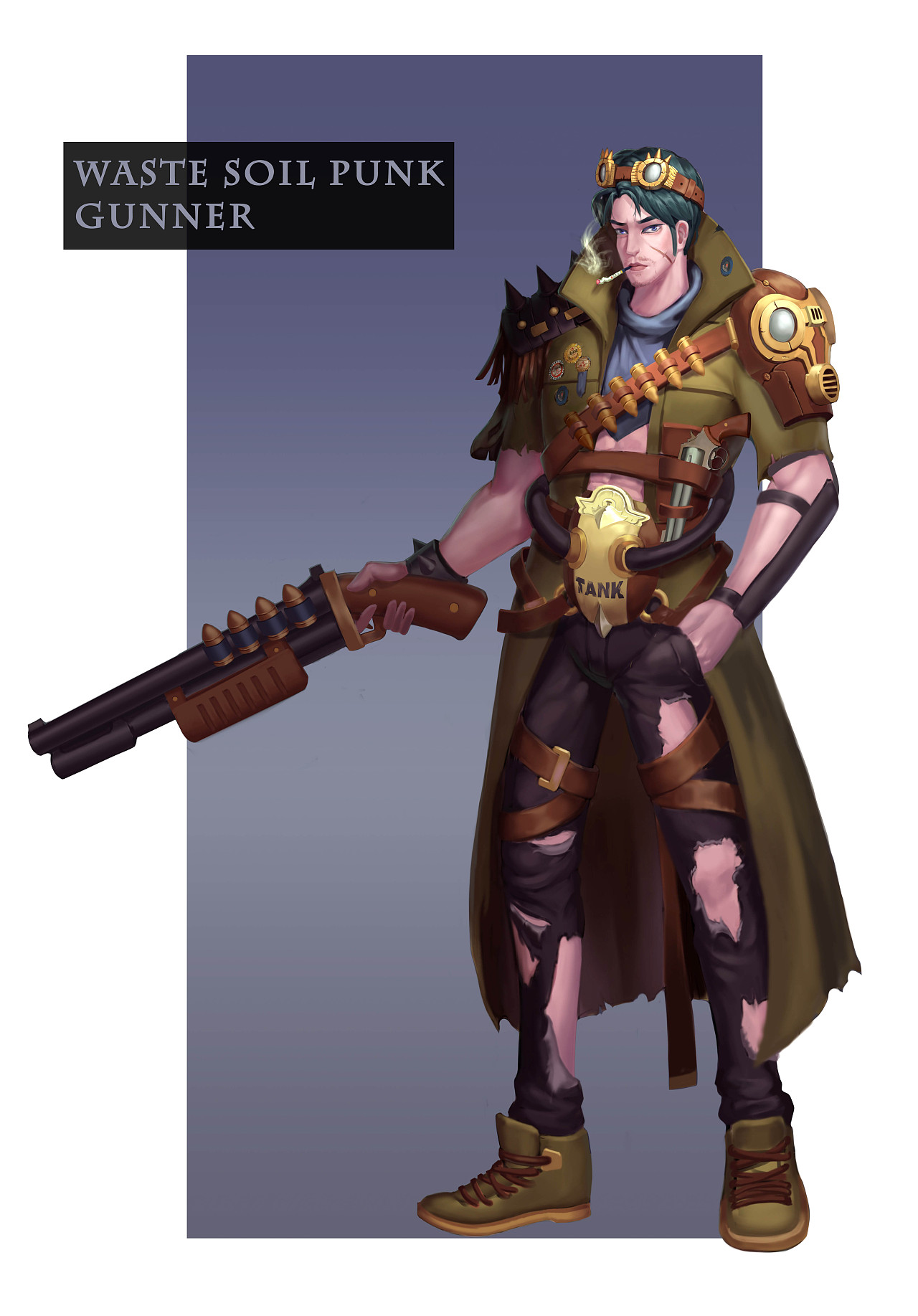 角色立绘废土朋克枪手