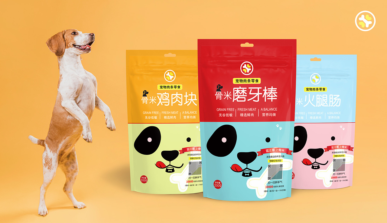 平面 包装设计狗狗零食宠物零食鸡肉磨牙棒鸭肉条骨米 平面 包装 采尚 原创作品 站酷 Zcool
