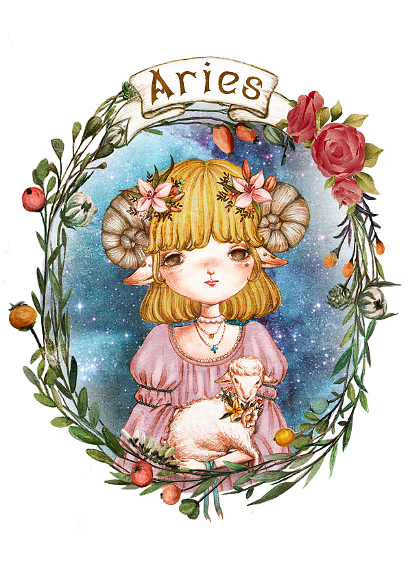 就喜欢鲜花和少女~ 发个星座系列（图ZMzM5NjI0NTY=） - 艺术插画 - 站酷设计师hanawa花轮原创素材 - 站酷ZCOOL