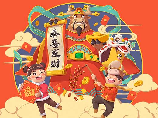 2021辛丑年·《春节》插图