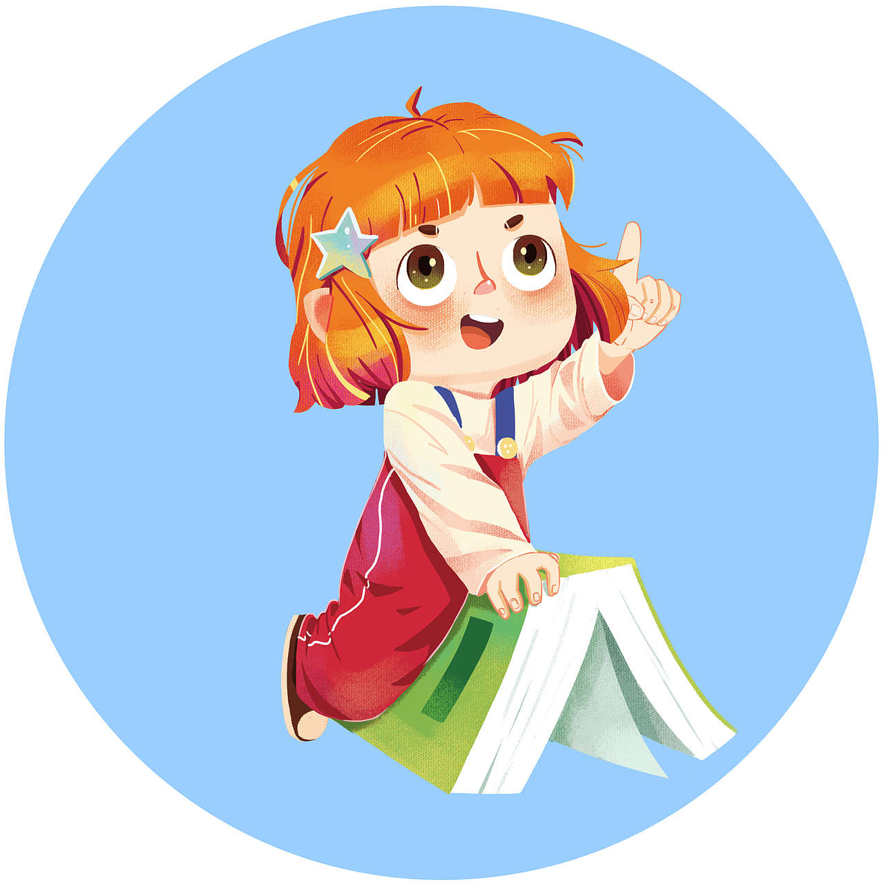 儿童阅读杂志封面插画练习